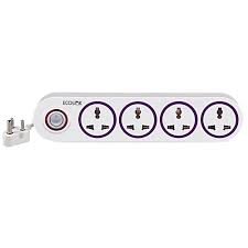 Ecolink Guardian Chief 4 Way Board Cord Polycarbonate Multi Socket Spike 6A 1 Point 5 Mtr 1 Pc