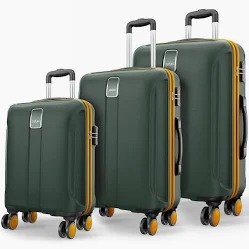 Safari Thorium Neo 8 Wheels Set Of 3 Trolley Bags Dusk Green Colour Ean No 8901229014200