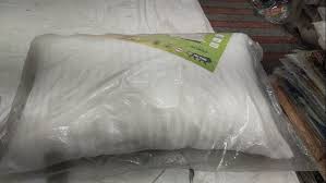 Fiber Plain 24X12 Inch White Cotton Pillow For Hotel And Home Shape Rectangular