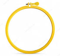 Plastic Embroidery Hoop Yellow 8 Inch