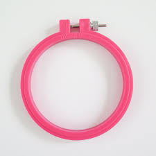 Plastic Embroidery Hoop Pink 4 Inch