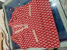 Womens Cotton Short Kurti Mehroon And Flower Mix Size Xxl