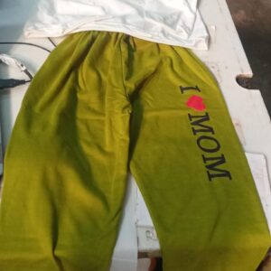 Boys Printed T Shirt And Bottom White Green Size 5 To 6 Y