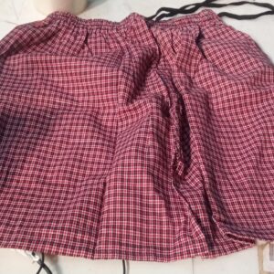 Men Maroon Checked Cotton Shorts Size M