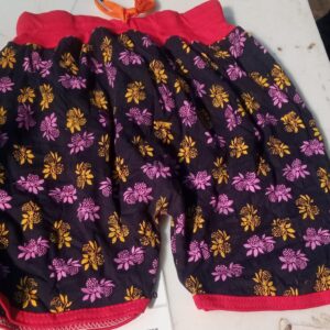 Girls Black Printed Shorts Size 12 To 13 Y