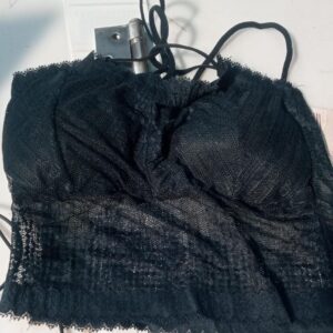 Womens Net Fabric Sports Bra Black Size 30