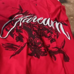 Red Printed Lossfit T Shirt For Men Size S