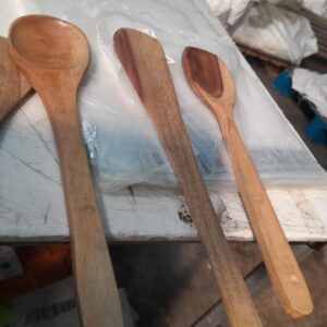 Wooden Serving Spoon 4 Pcs Brown