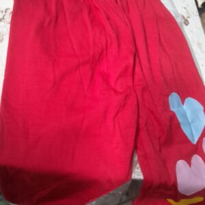 3 To 4 Years Girls Printed Leggings Red