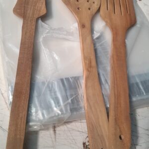 Wooden Cooking Spoon Pack Of 3 Brown