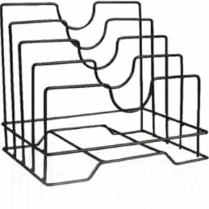 Black 4 Sections Avon Vertical Utensil Plate Rack Stainless Steel Material