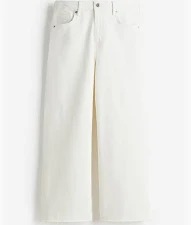 H And M Wide Leg Jeans White Colour Size 38