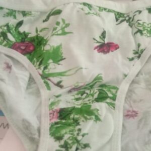 Green Color Floral Printed Panty For Women Size M