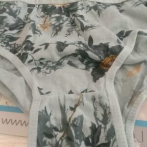 Light Blue Color Floral Printed Panty For Women Size M