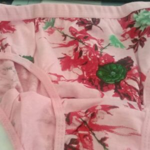 Pink Color Floral Printed Panty For Women Size M