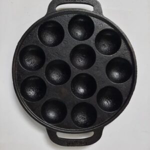The Indus Valley Preseasoned Cast Iron 12 Pit Paniyaram Pan 1 Unit