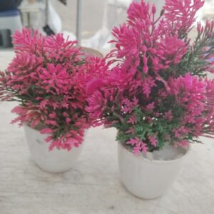 Pink Color Artificial Flower Pot Set Of 2