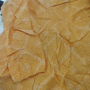 Mustard Colour Frock Top For Women Size M