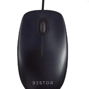 Bestor Wired Optical Mouse 1.5M Cable Length Black