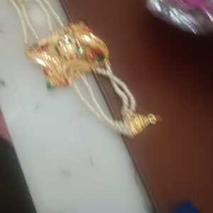 Necklace Full Of Breads With Earrings