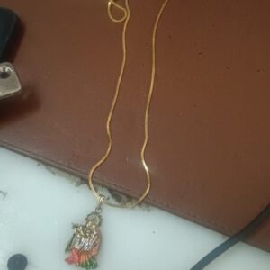 Radha Krishna Locket Goldplated Plated Alloy Chain