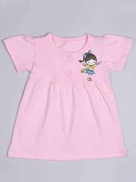 Girls Angle Frock Pink Size 3 To 6 Month