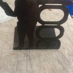 Black Metallic Roll Book Stand