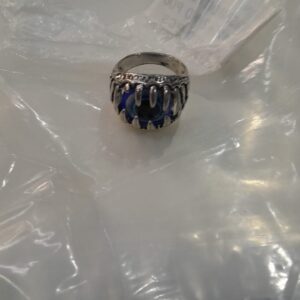 Mens Silver Plated Evil Eye Ring