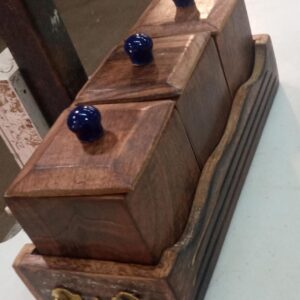 Spice Set Wooden 3 Container