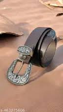 Men Casual Brown Genuine Leather Belt For Mens