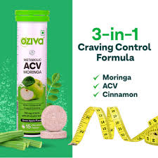 Oziva Acv Moringa Green Apple To Control Cravings Apple Cider Vinegar 15 Tablets