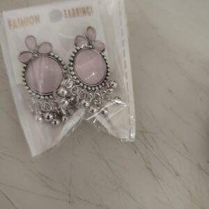 Baby Pink Colour Earbuds For Women