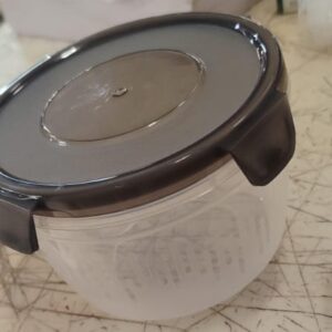 Transparent And Grey Plastic Food Storage Container Set Of 3