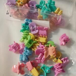 Unique Design Mini Hair Clips For Girls Approx 40 Pcs Multicolour