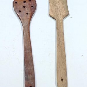 Wooden Spatula Skimmer Flat Spatula 2 Pcs