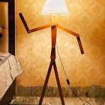 Wooden Arm Swing Led Floor Lamp For Decorative
