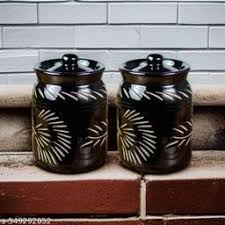 New Unique Ceramic Jars Pack Of 2