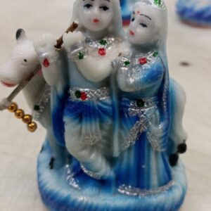 Lord Krishna Radha Marble Dust Statue Sky Colour
