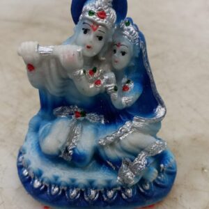 Lord Krishna Radha Marble Dust Statue Sky Colour