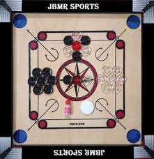 Jbmr Sports Natural Carrom Board 20Inch Crystal Coin 24 Pcs