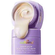 Mcaffeine Super Glow Flash Facial Mask 25 Percentage Aha Plus Bha Plus Pha 50 G