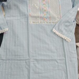Cotton Women End Girls Kurti Sky Blue Size 44