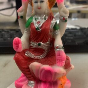 Laxmi Idol Lakshmi Maa Sitting On Lotus Murti Color