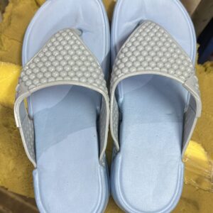 Women Slipper Skyblue And Grey Color Size 7