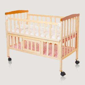 Furnifest Wooden Baby Cot Crib With Mattress For 0 3 Year
