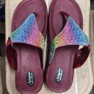 Women Maroon Color Slipper Size 5