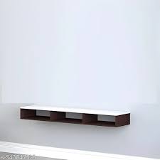 Dime Store Wooden Wall Shelves Brown Color