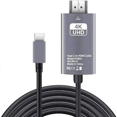 Grey And Black Type C Hdmi Cable