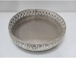 Brass Blessing Traditional Multipurpose German Silver Serving Tray