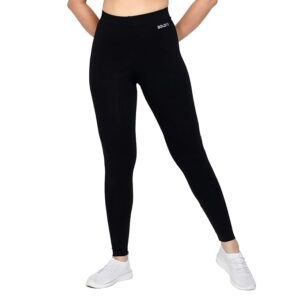 Boldfit Women S Cotton Stretchable Skinny Fit Mid Rise Yoga Pant Black Size Xl